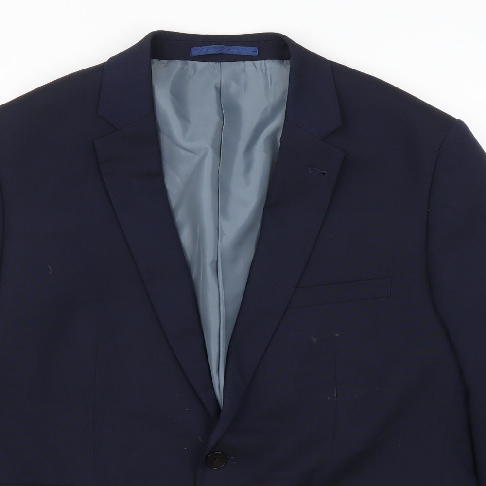 Mens UK Size 42 Burton Regular Blue Suit Jacket