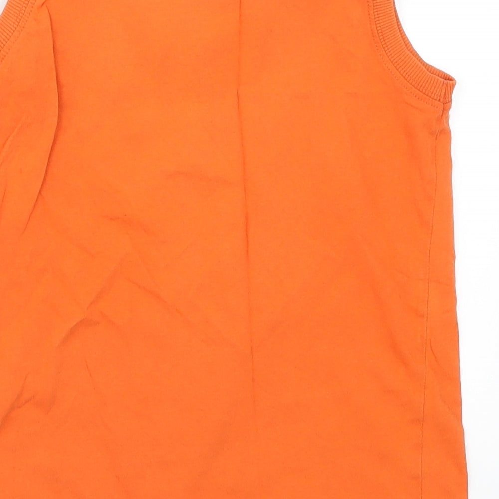 LC Waikiki Boys Orange   Basic Tank Size 6-7 Years  - It's Not Heavy I Love Sports