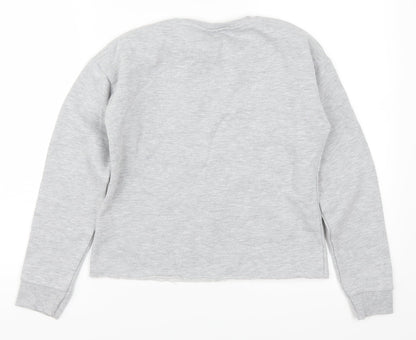 Matalan Girls Grey   Pullover Sweatshirt Size 12 Years  - Butterfly