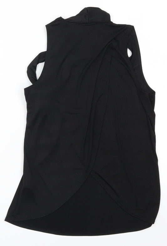 Womens UK Size 10 Topshop Black Basic Tank