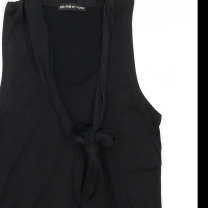 Womens UK Size 10 Topshop Black Basic Tank