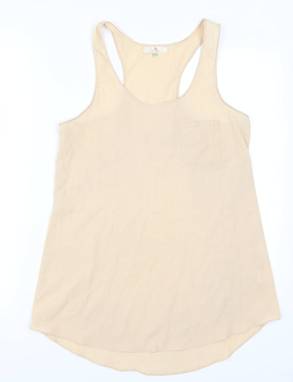 Womens UK Size 10 River Island Beige Basic Tank
