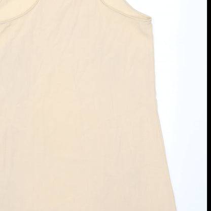 Womens UK Size 10 River Island Beige Basic Tank