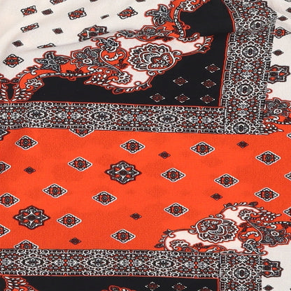 F&F Womens Red Geometric  Basic Blouse Size 10