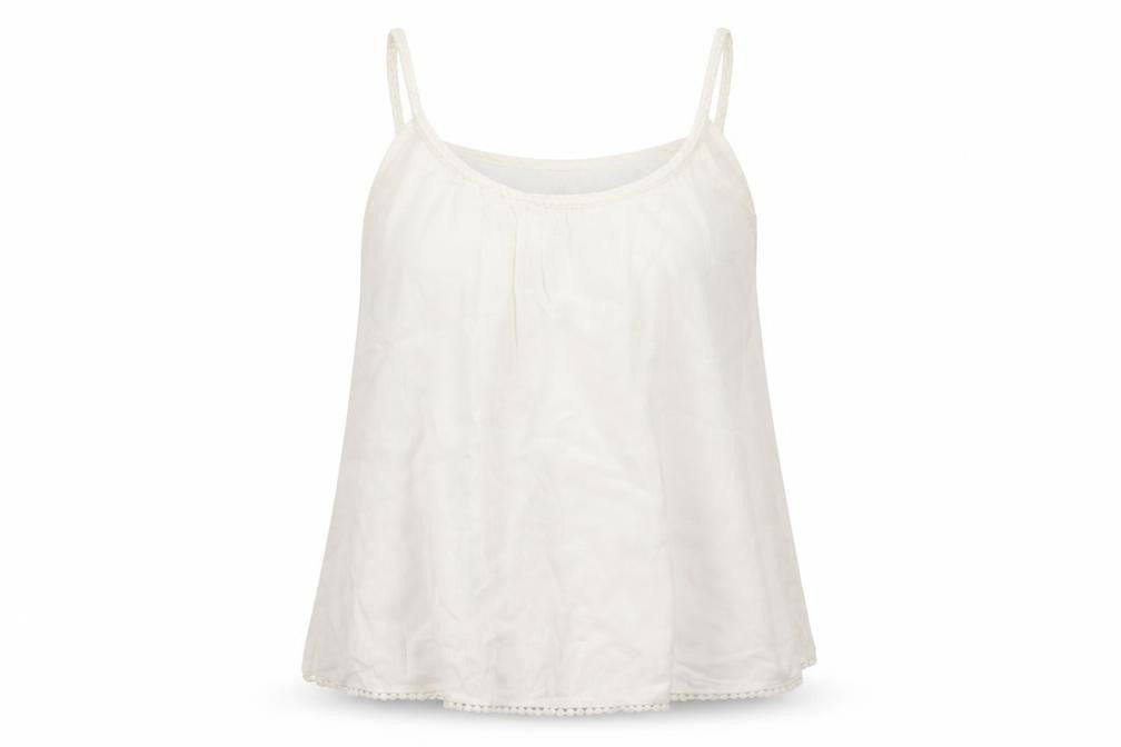 Womens UK Size 6 New Look White Basic Tank