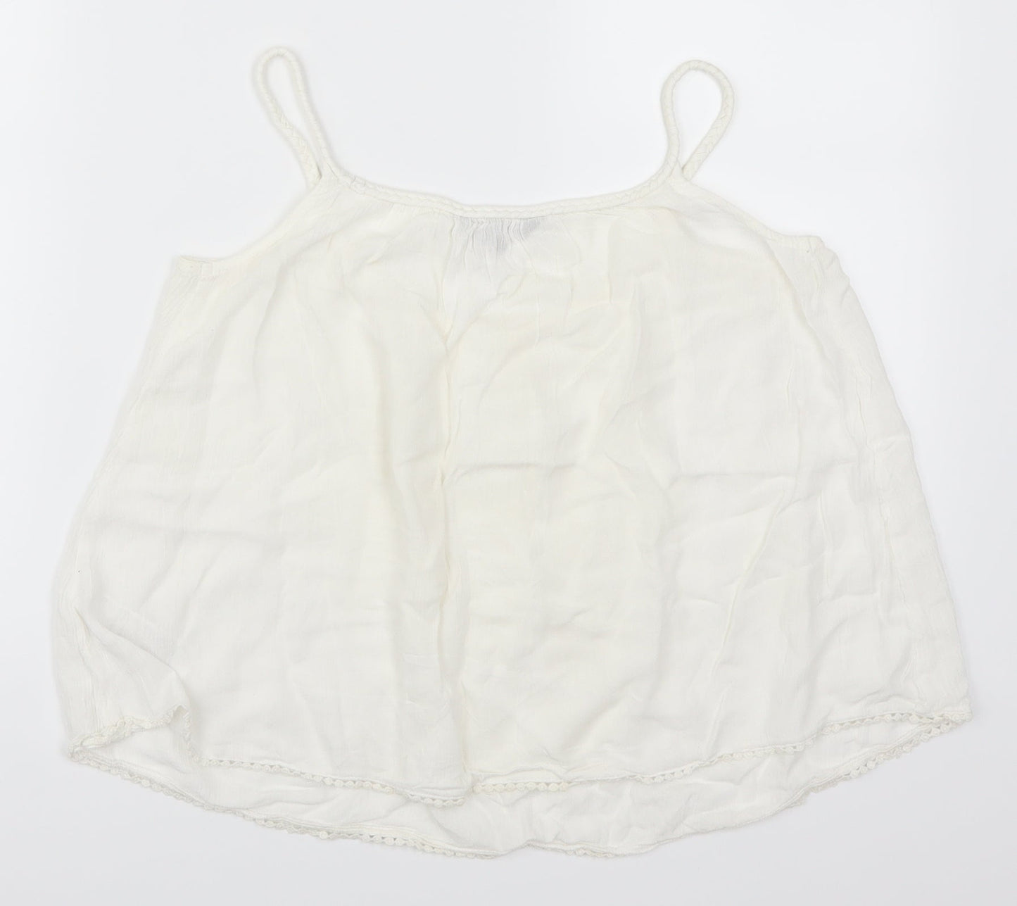 Womens UK Size 6 New Look White Basic Tank