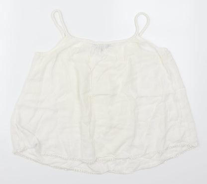 Womens UK Size 6 New Look White Basic Tank