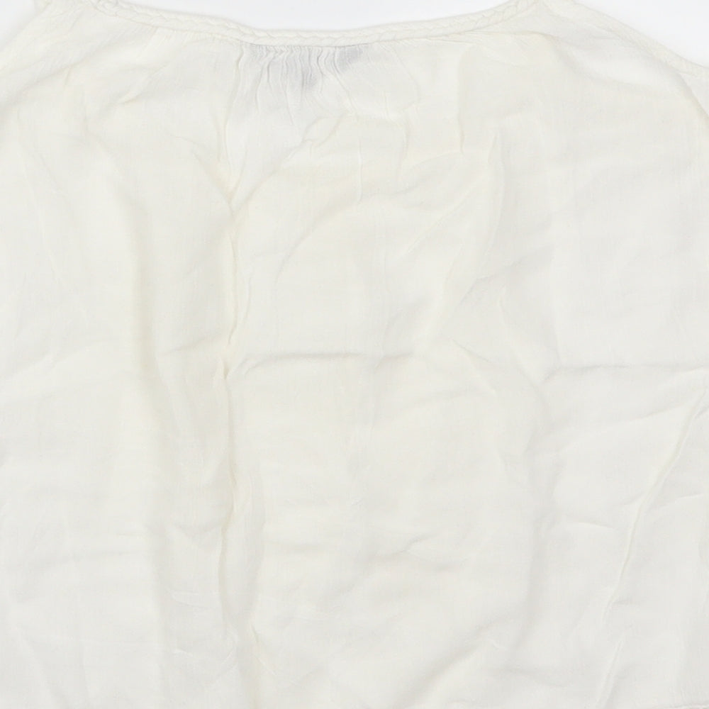 Womens UK Size 6 New Look White Basic Tank