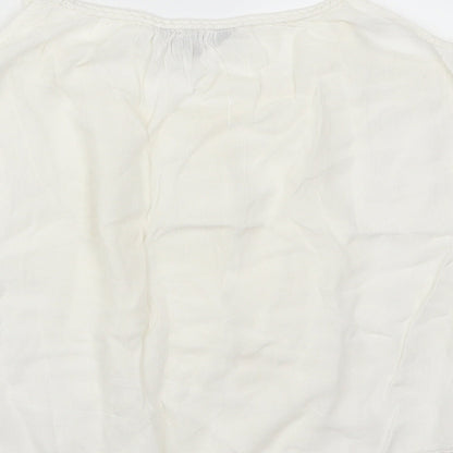 Womens UK Size 6 New Look White Basic Tank