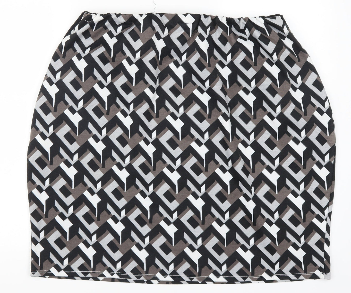 Polka Got Womens Grey Geometric  A-Line Skirt Size 36
