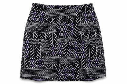 New Look Womens Blue Geometric  A-Line Skirt Size 6