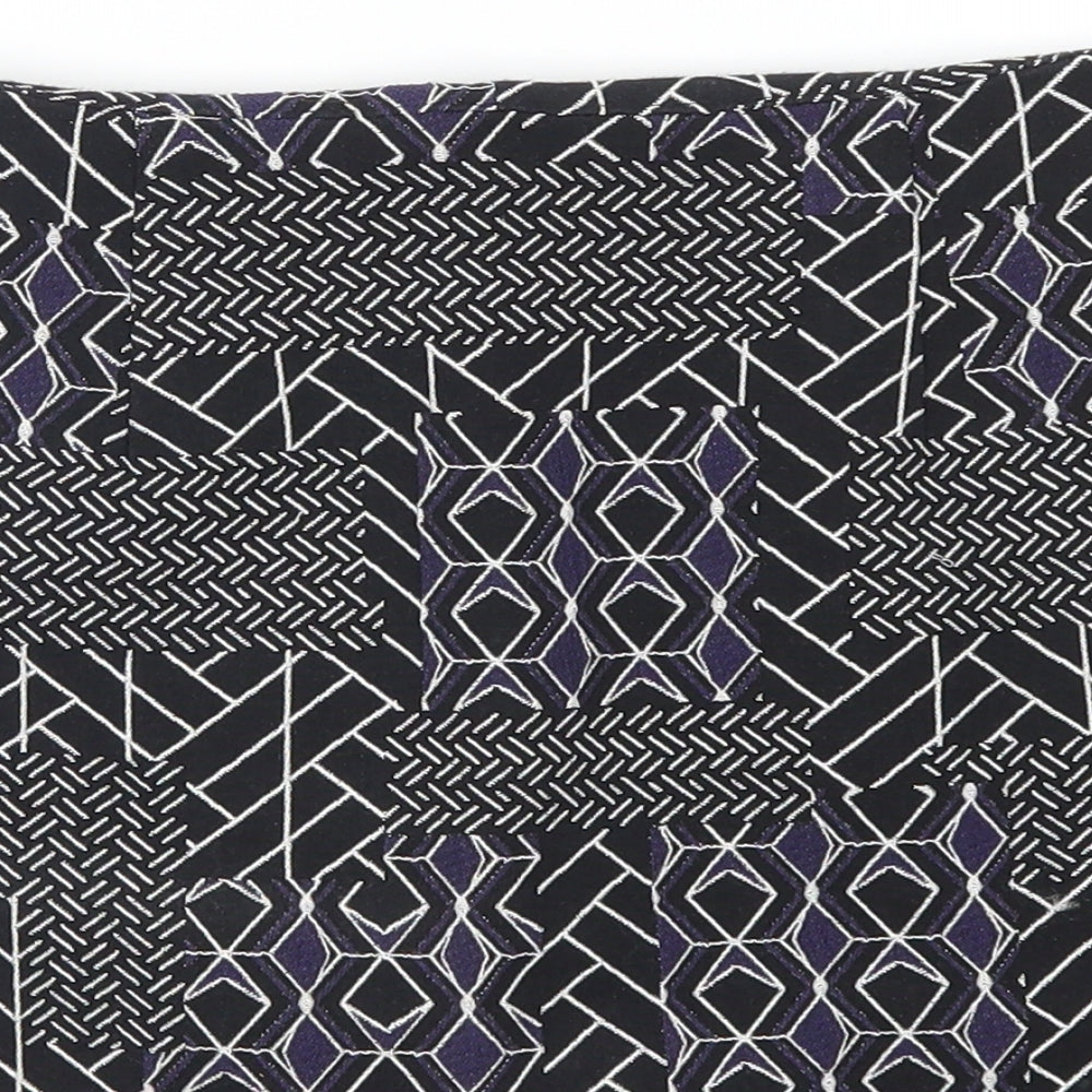 New Look Womens Blue Geometric  A-Line Skirt Size 6