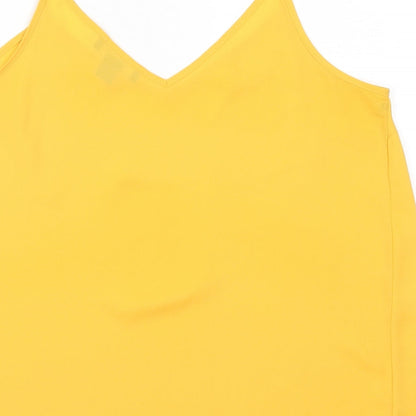 Primark Womens Yellow   Basic Tank Size 14