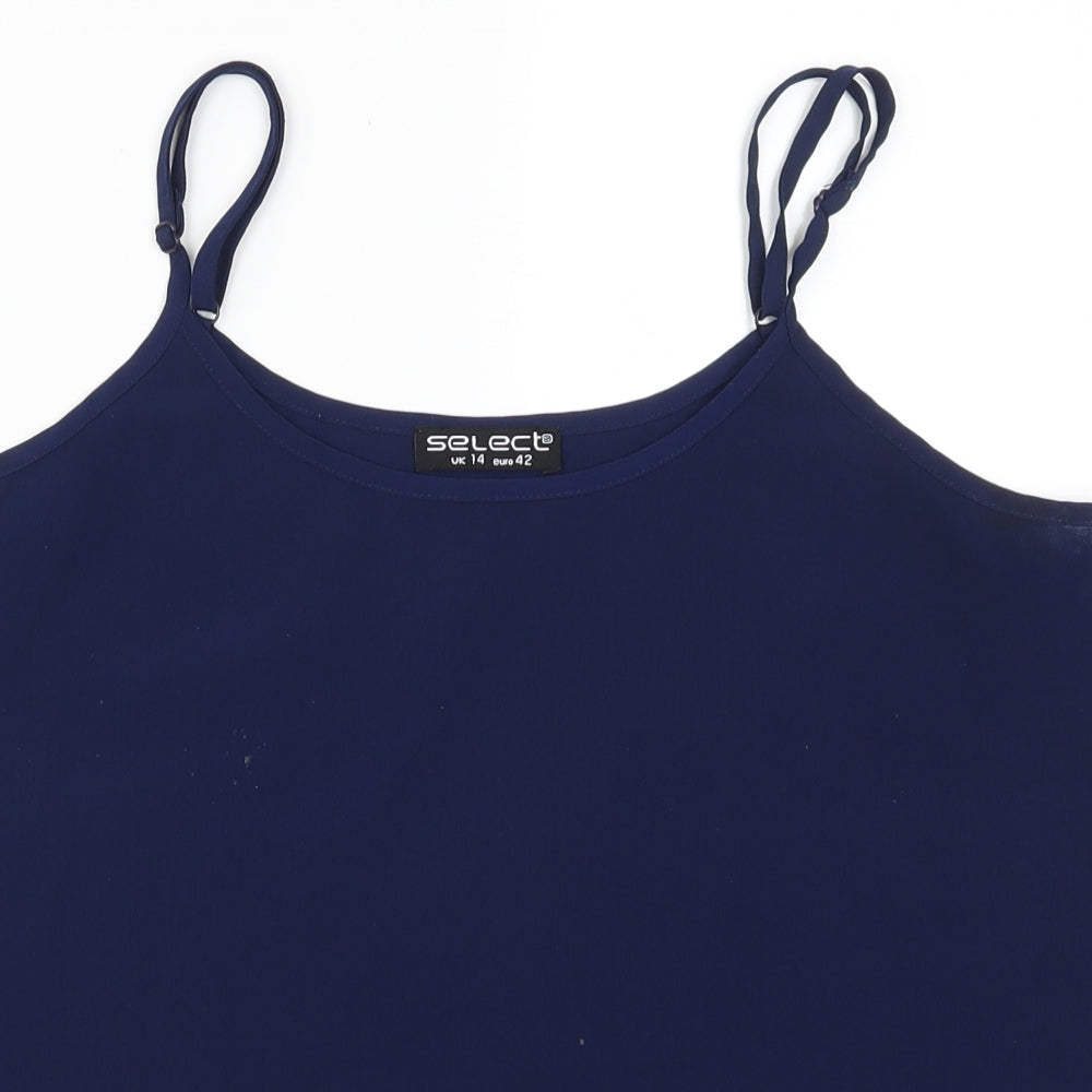 Womens UK Size 14 Select Blue Basic Tank