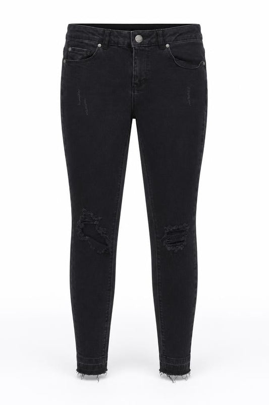 Miss Selfridge Womens Black  Denim Skinny Jeans Size 8 L27 in