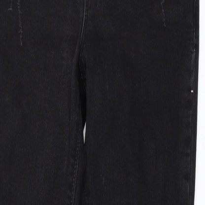 Miss Selfridge Womens Black  Denim Skinny Jeans Size 8 L27 in