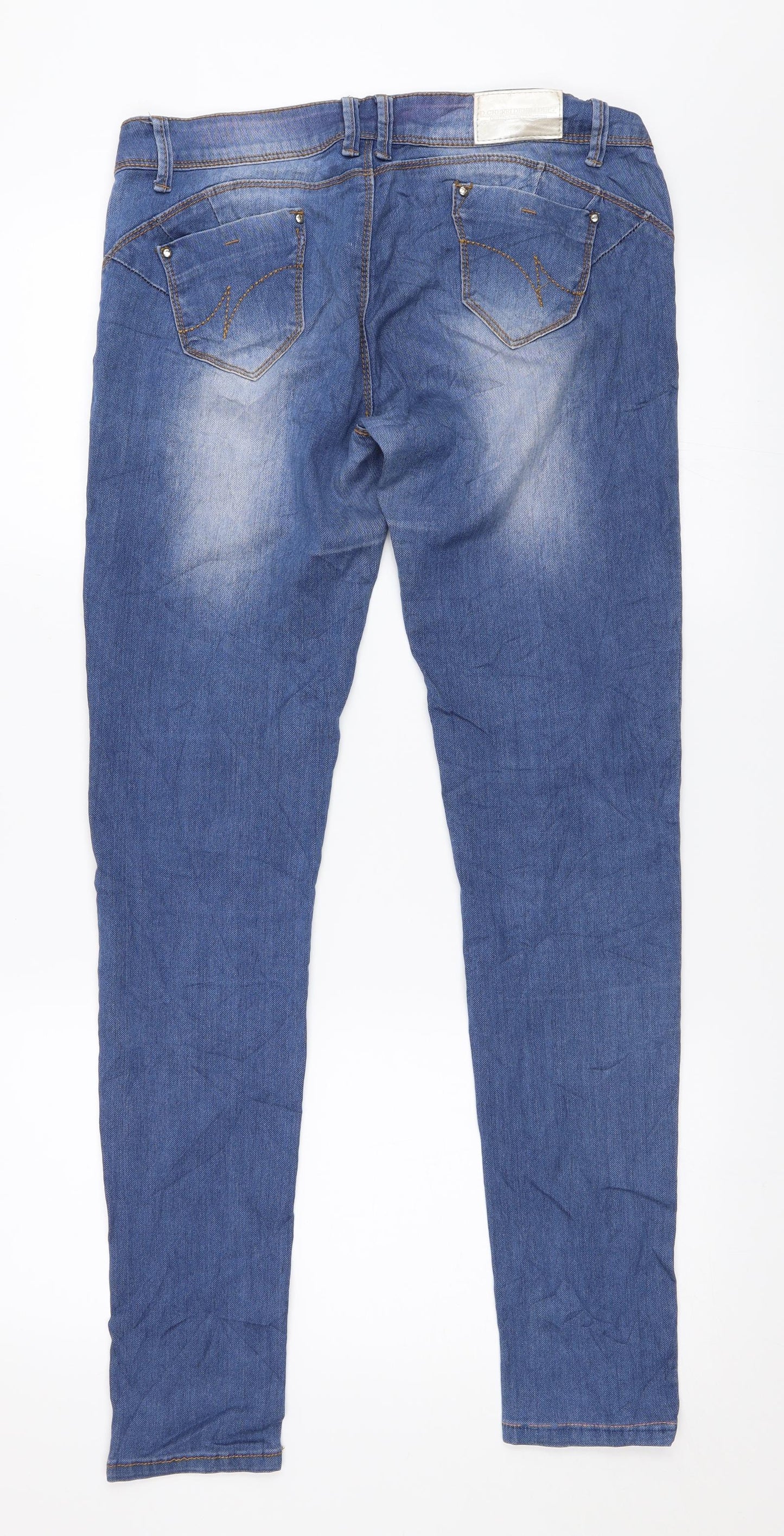 d.cherri Womens Blue  Denim Skinny Jeans Size 40 L31.5 in