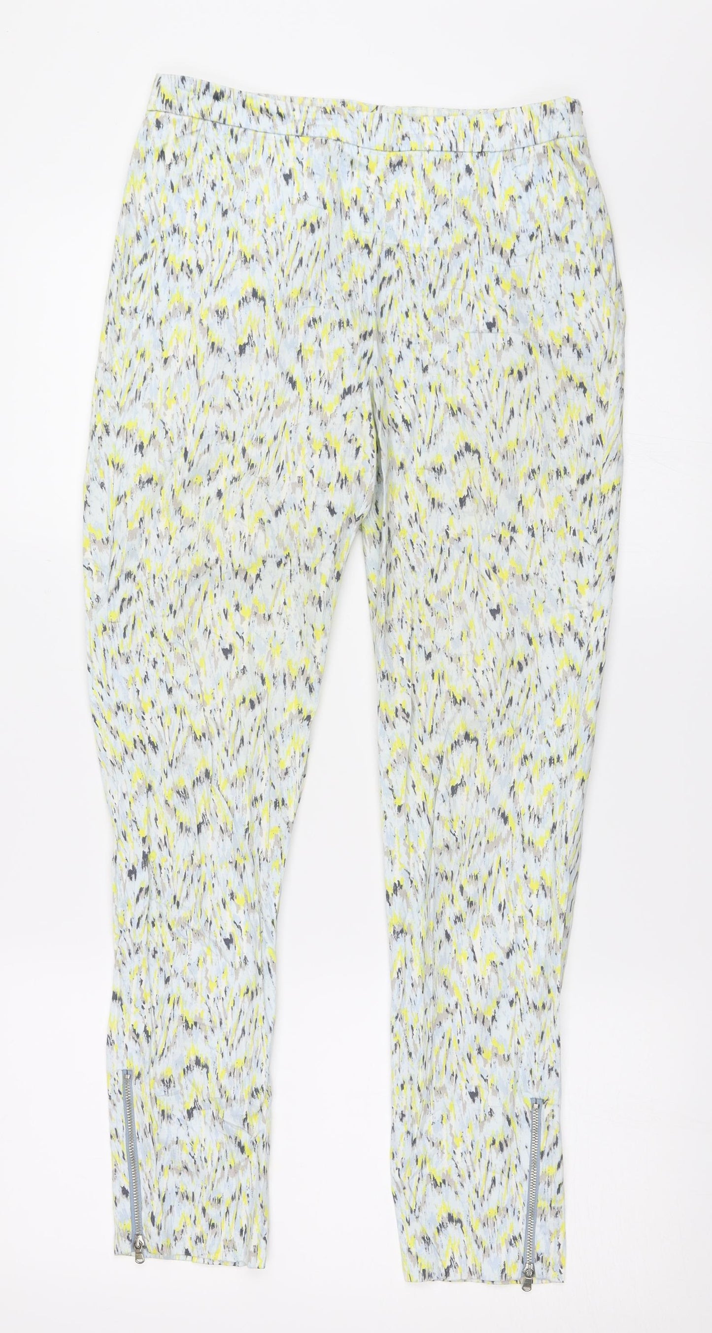 Womens UK Size XS Zara Regular Fit  Yellow Trousers