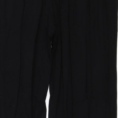 Womens UK Size 10 Papaya Regular Fit  Black Trousers
