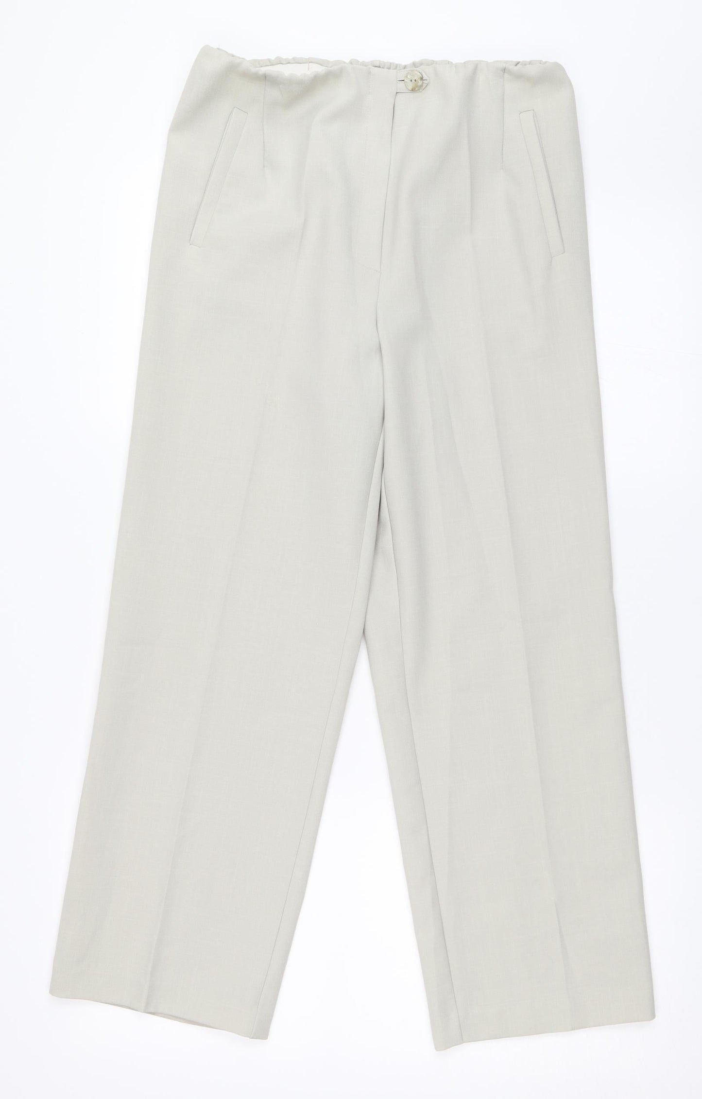 Constance Wood Womens Beige   Trousers  Size 10 L26 in