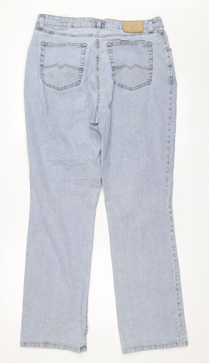 MAC Womens Blue  Denim Straight Jeans Size 32 in L31 in