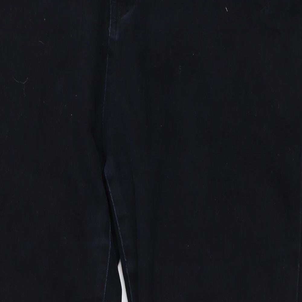 Blue Fashion Womens Black  Denim Straight Jeans Size 34 in L29 in