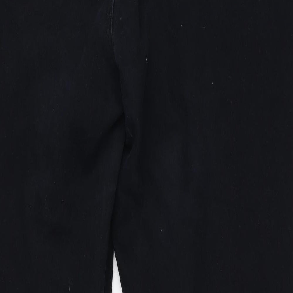 Blue Fashion Womens Black  Denim Straight Jeans Size 34 in L29 in