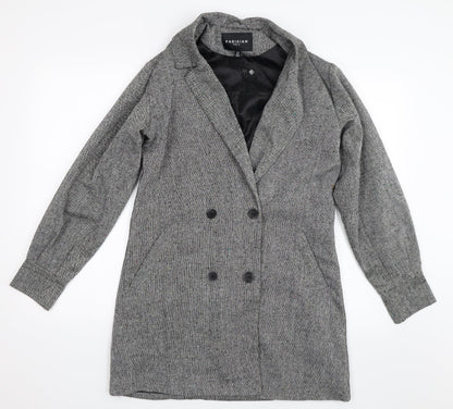 Parisian Womens Grey   Overcoat Coat Size 8