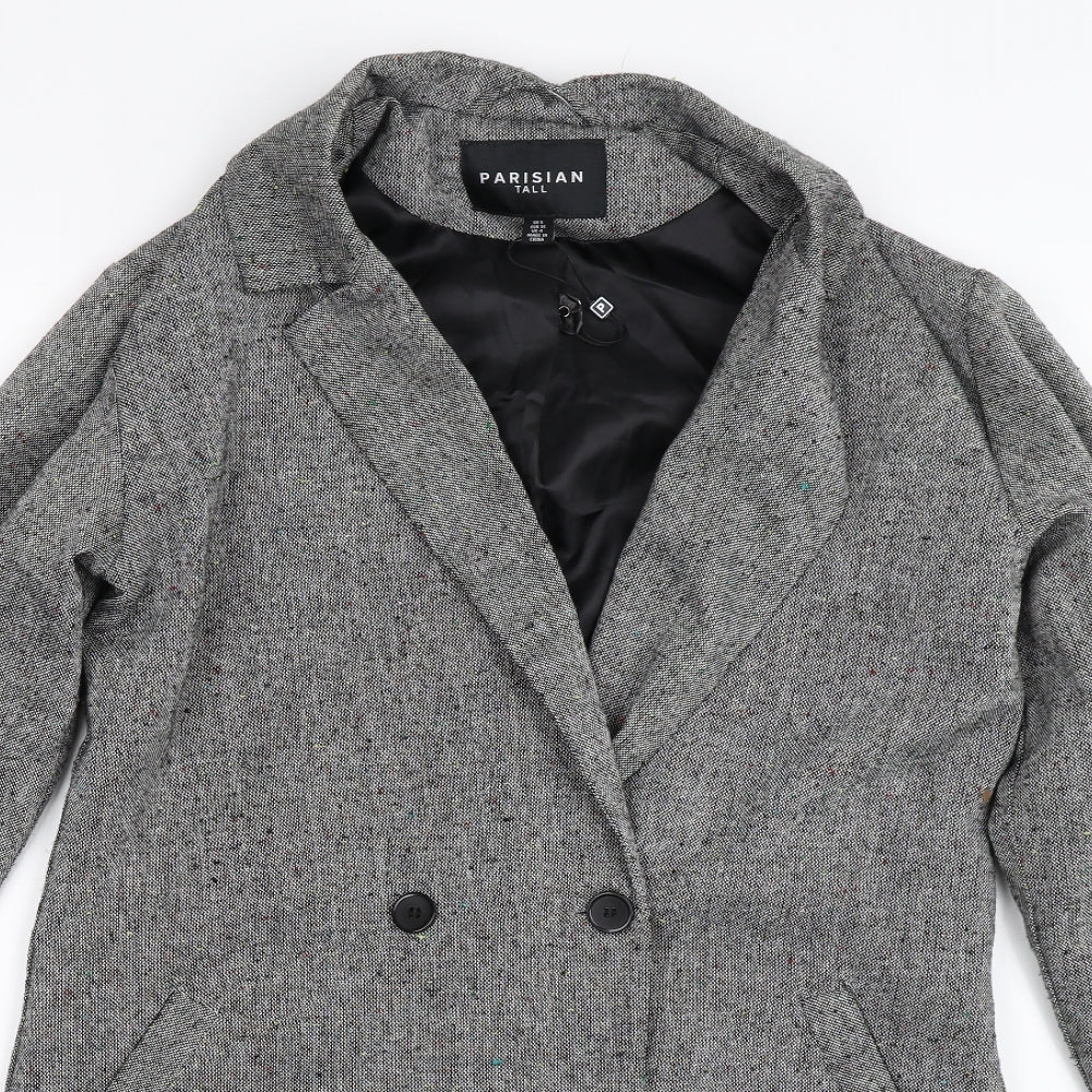 Parisian Womens Grey   Overcoat Coat Size 8