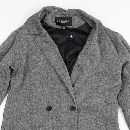 Parisian Womens Grey   Overcoat Coat Size 8