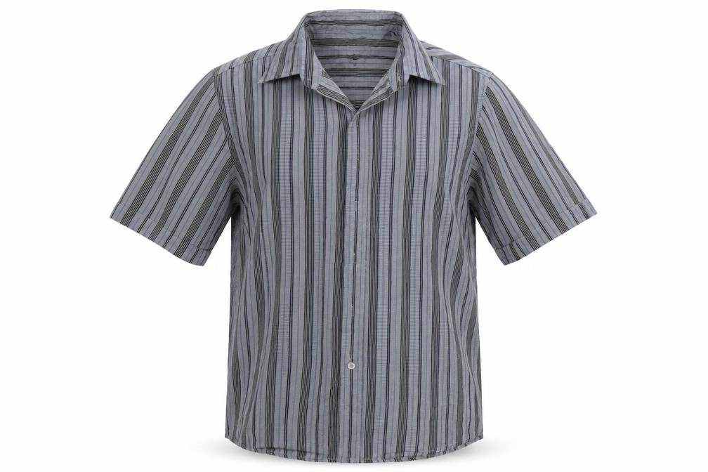 Mens UK Size M Ben Smith Grey  Button-Up Short Sleeve Casual Shirt