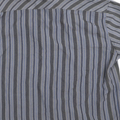 Mens UK Size M Ben Smith Grey  Button-Up Short Sleeve Casual Shirt