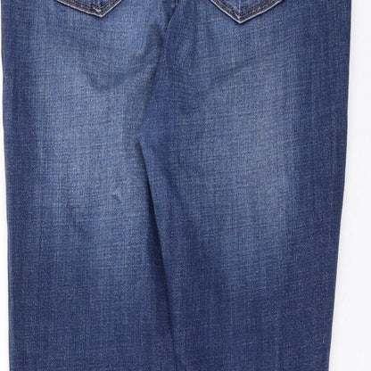 Topshop Womens Blue  Denim Skinny Jeans Size 30 in L26 in - Distressed