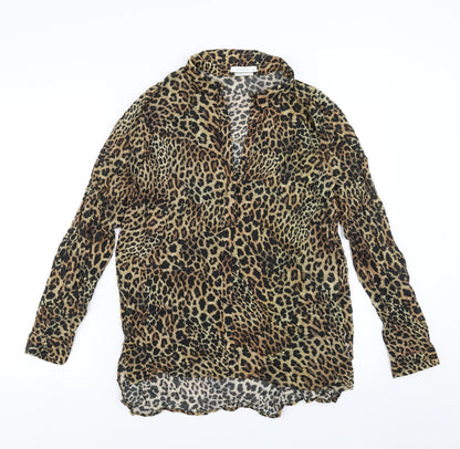 Womens UK Size 10 RESERVED Brown Basic Blouse