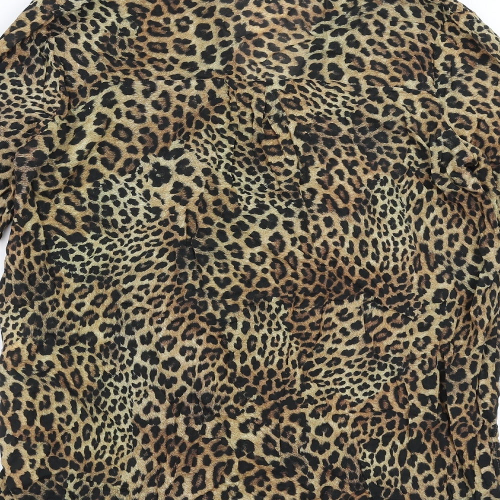 Womens UK Size 10 RESERVED Brown Basic Blouse
