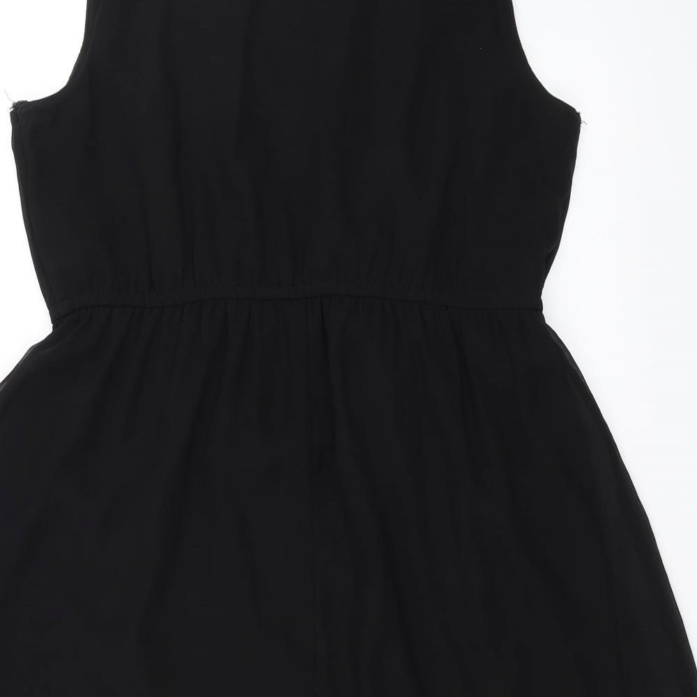 Clockhouse Womens Black   Fit & Flare  Size 12  - beaded shoulder