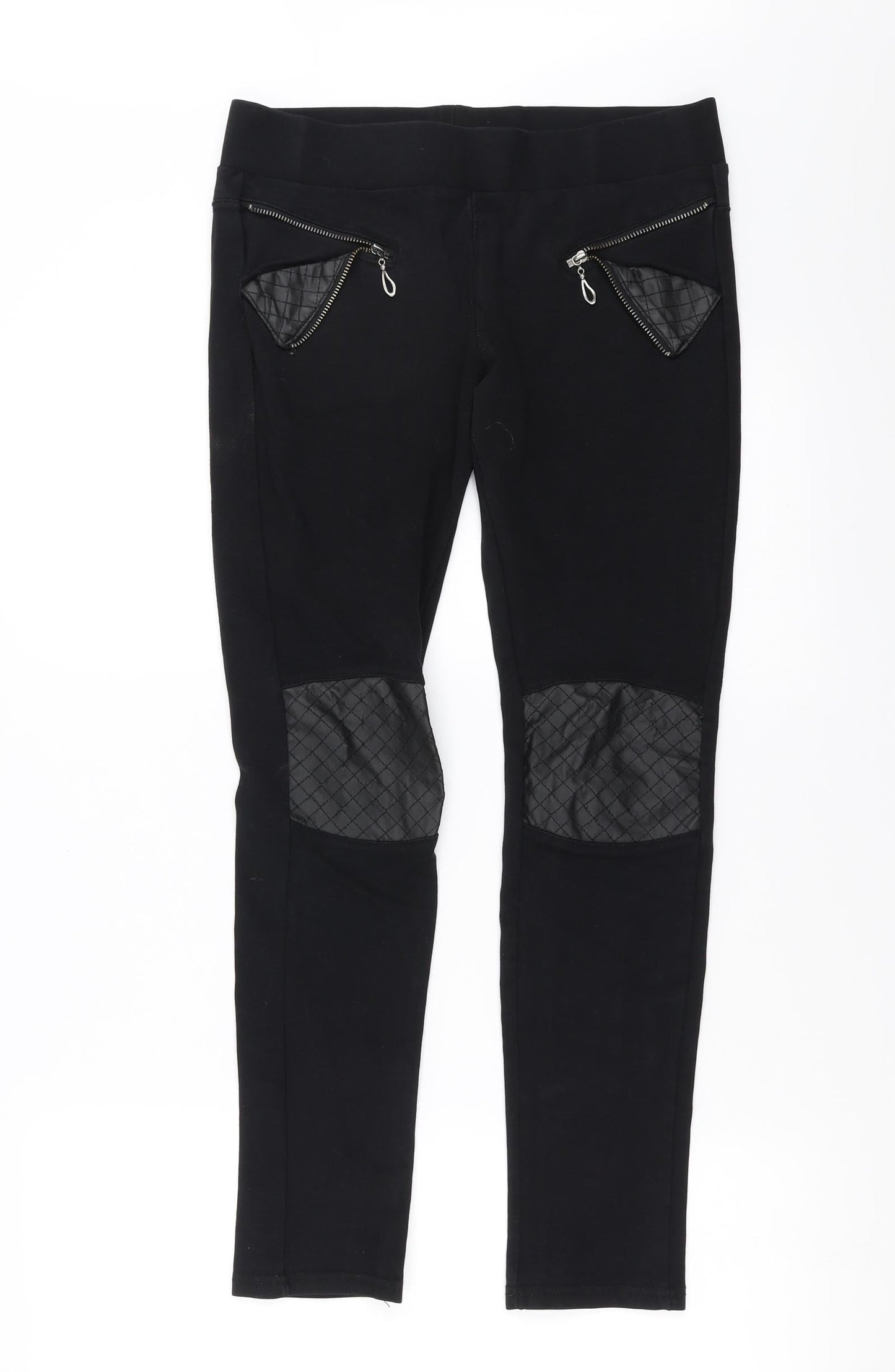 LD Style Womens Black   Trousers  Size L L28 in - leggings