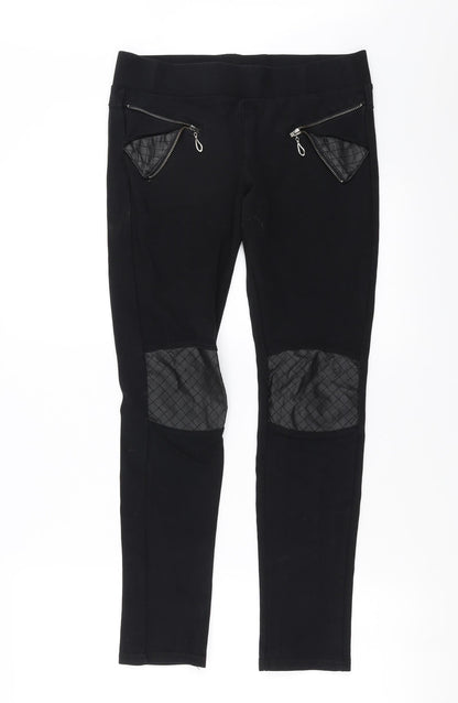 LD Style Womens Black   Trousers  Size L L28 in - leggings
