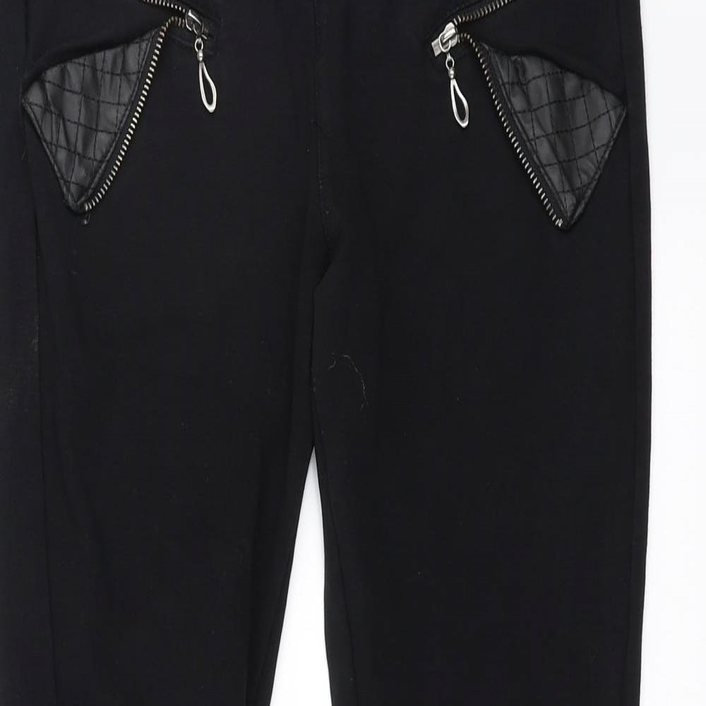LD Style Womens Black   Trousers  Size L L28 in - leggings