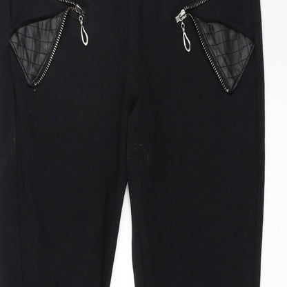 LD Style Womens Black   Trousers  Size L L28 in - leggings