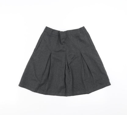 Marks and Spencer Girls Grey   A-Line Skirt Size 8-9 Years