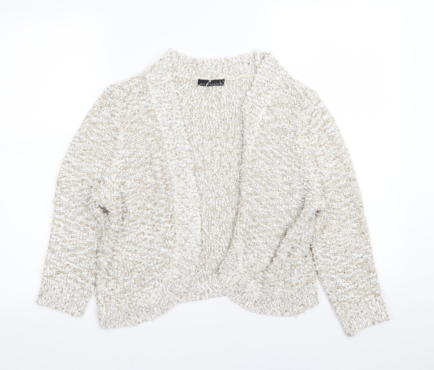 DAVID EMANUEL Womens Beige   Cardigan Jumper Size M