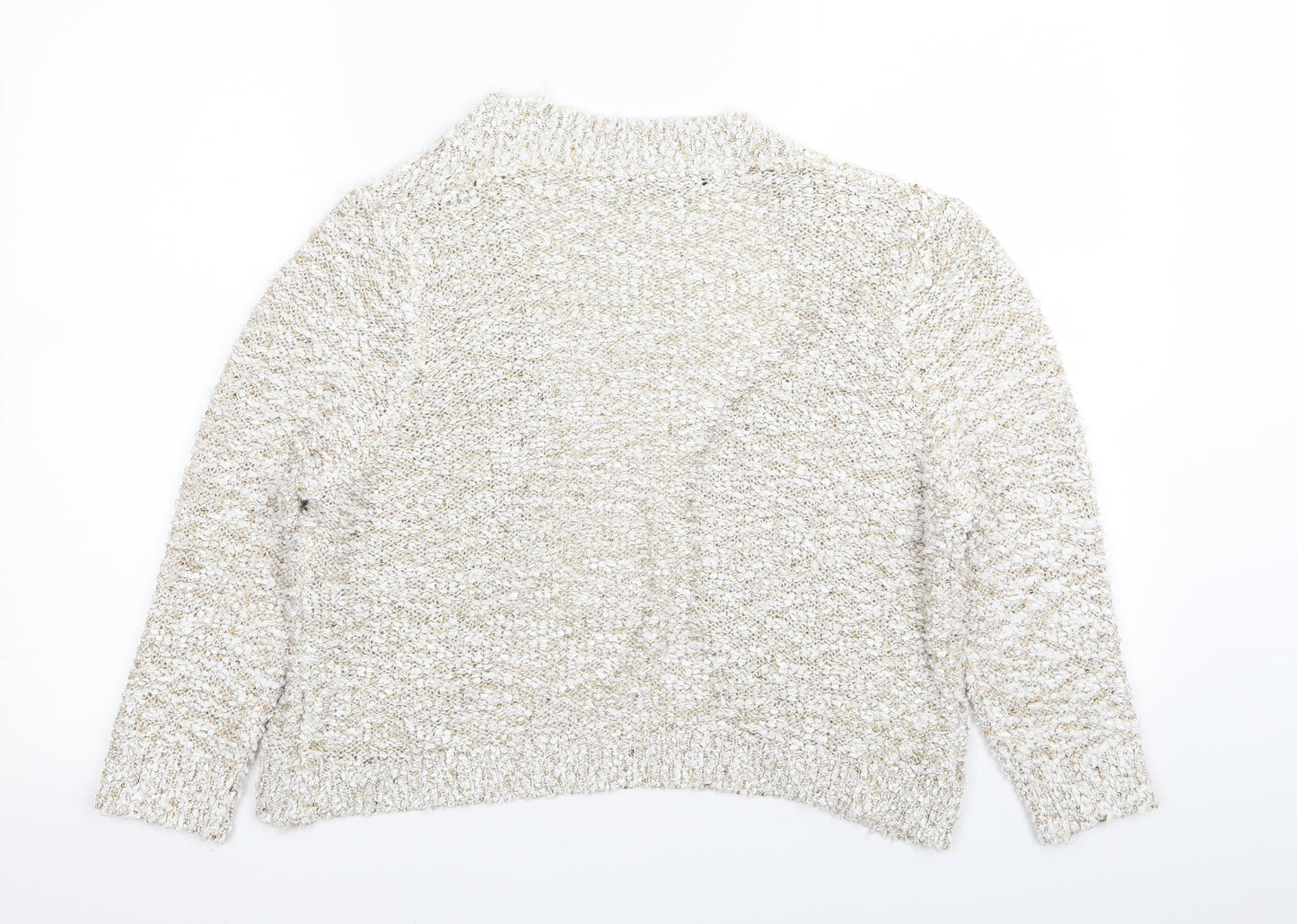 DAVID EMANUEL Womens Beige   Cardigan Jumper Size M