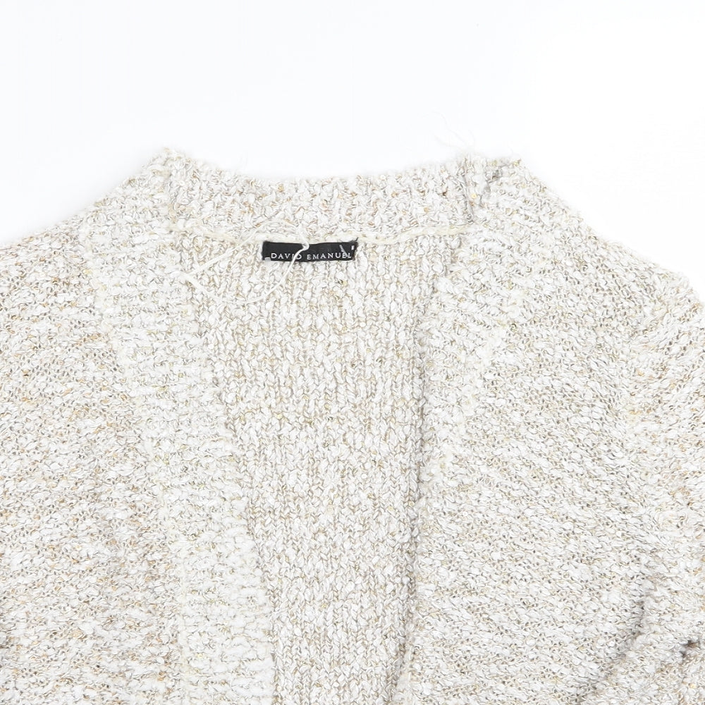 DAVID EMANUEL Womens Beige   Cardigan Jumper Size M