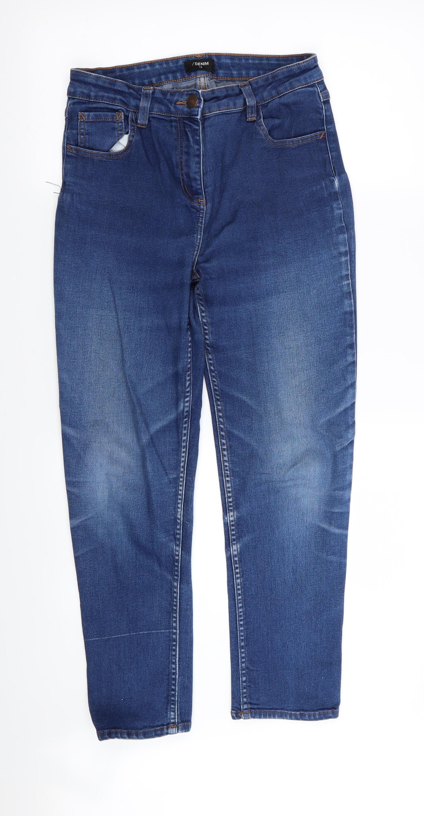 Womens UK Size 12 Denim Regular Fit Skinny Blue Jeans