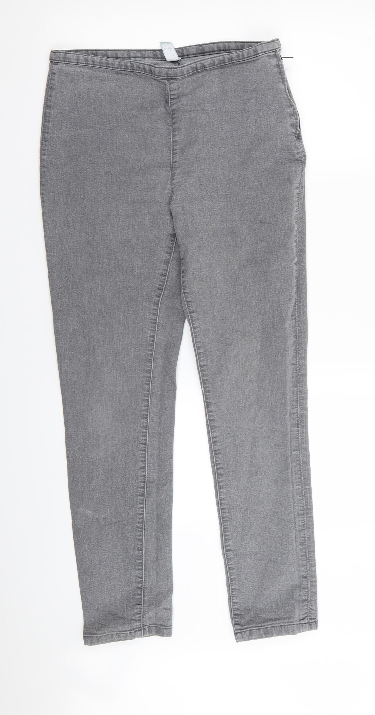 Womens UK Size 12 Wallis Regular Fit  Grey Trousers