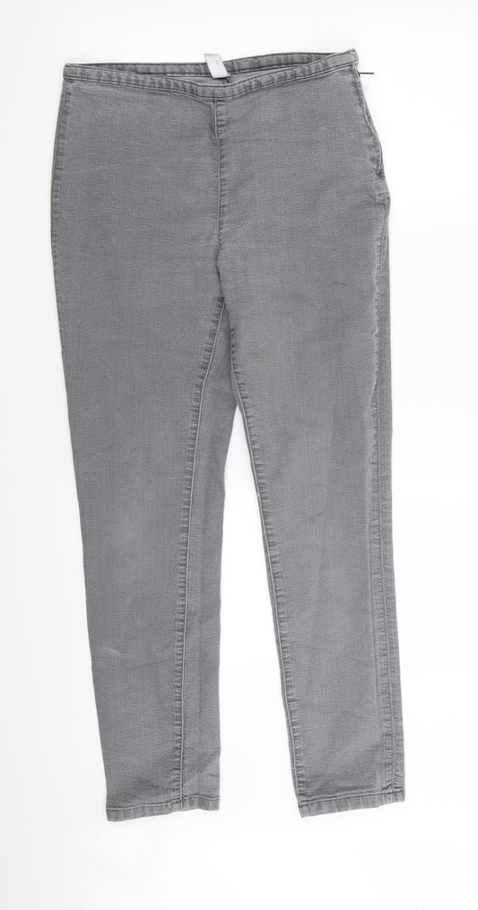 Womens UK Size 12 Wallis Regular Fit  Grey Trousers