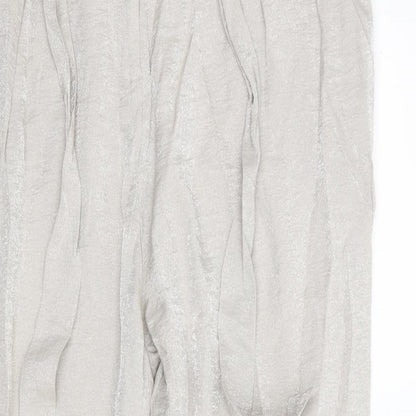 Womens UK Size 14 River Island Regular Fit  Silver Trousers