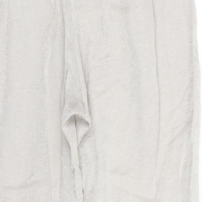 Womens UK Size 14 River Island Regular Fit  Silver Trousers