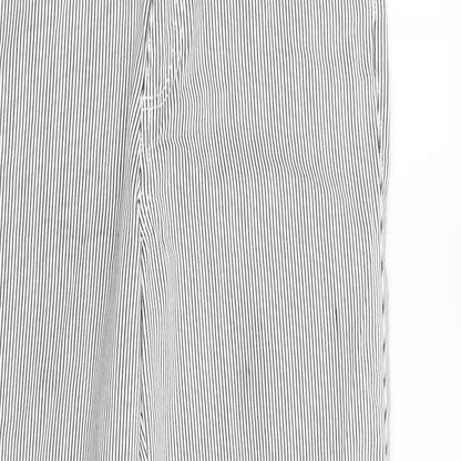 F&F Womens White Striped  Trousers  Size 10 L26 in